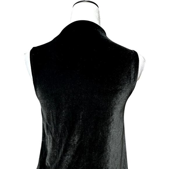 Express Tank Top Velvet Material Mock Neck Sleeveless Design Black Women's XS - Picture 5 of 8